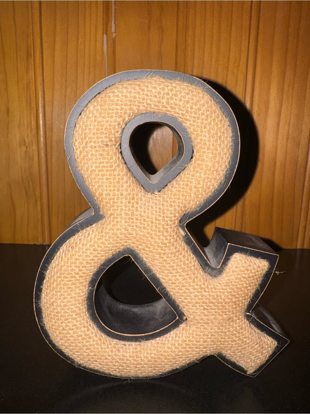 ANTHROPOLOGIE “Burlap &” wall/shelf piece